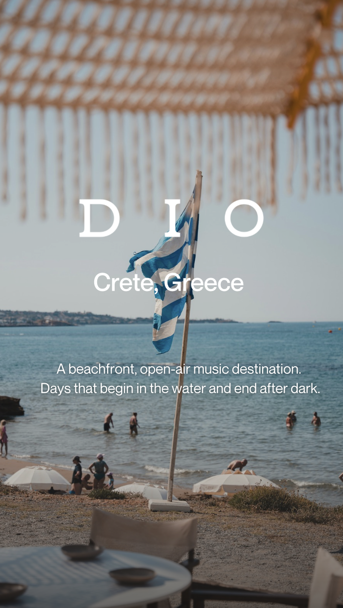 DIO Greek flag beachfront paid ad