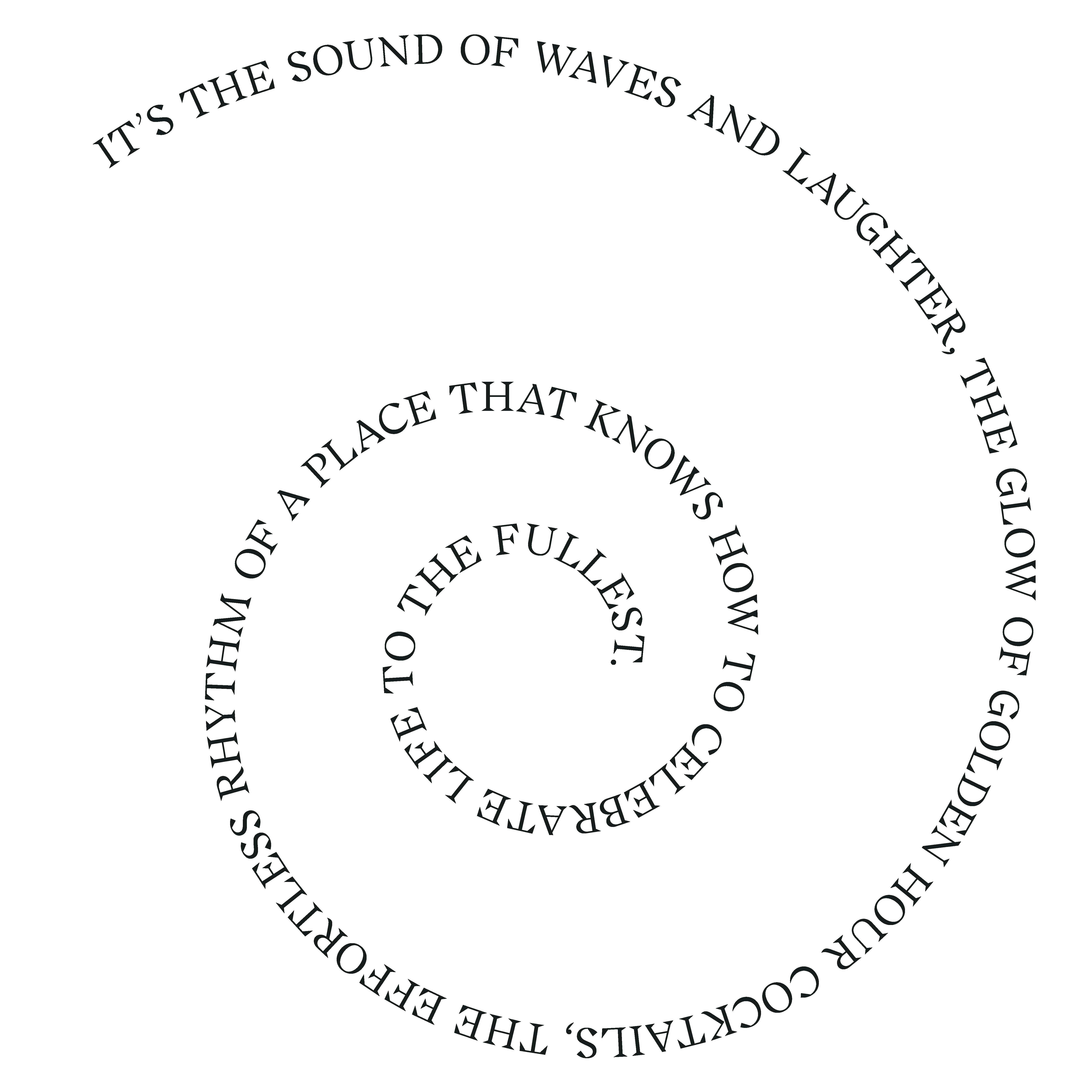DIO spiral brand asset — it's the sound of waves and laughter