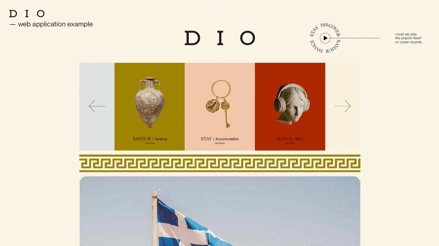 DIO website application example