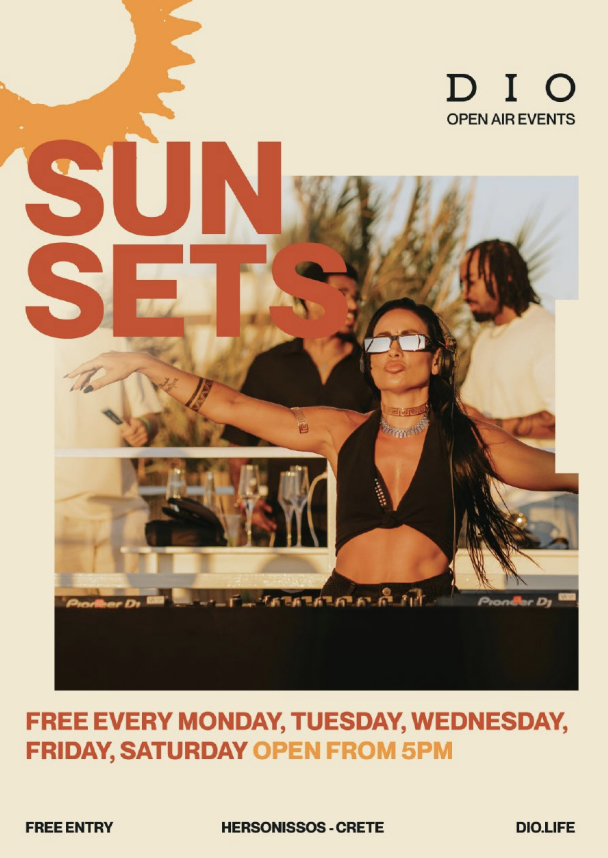 DIO Sun Sets event poster