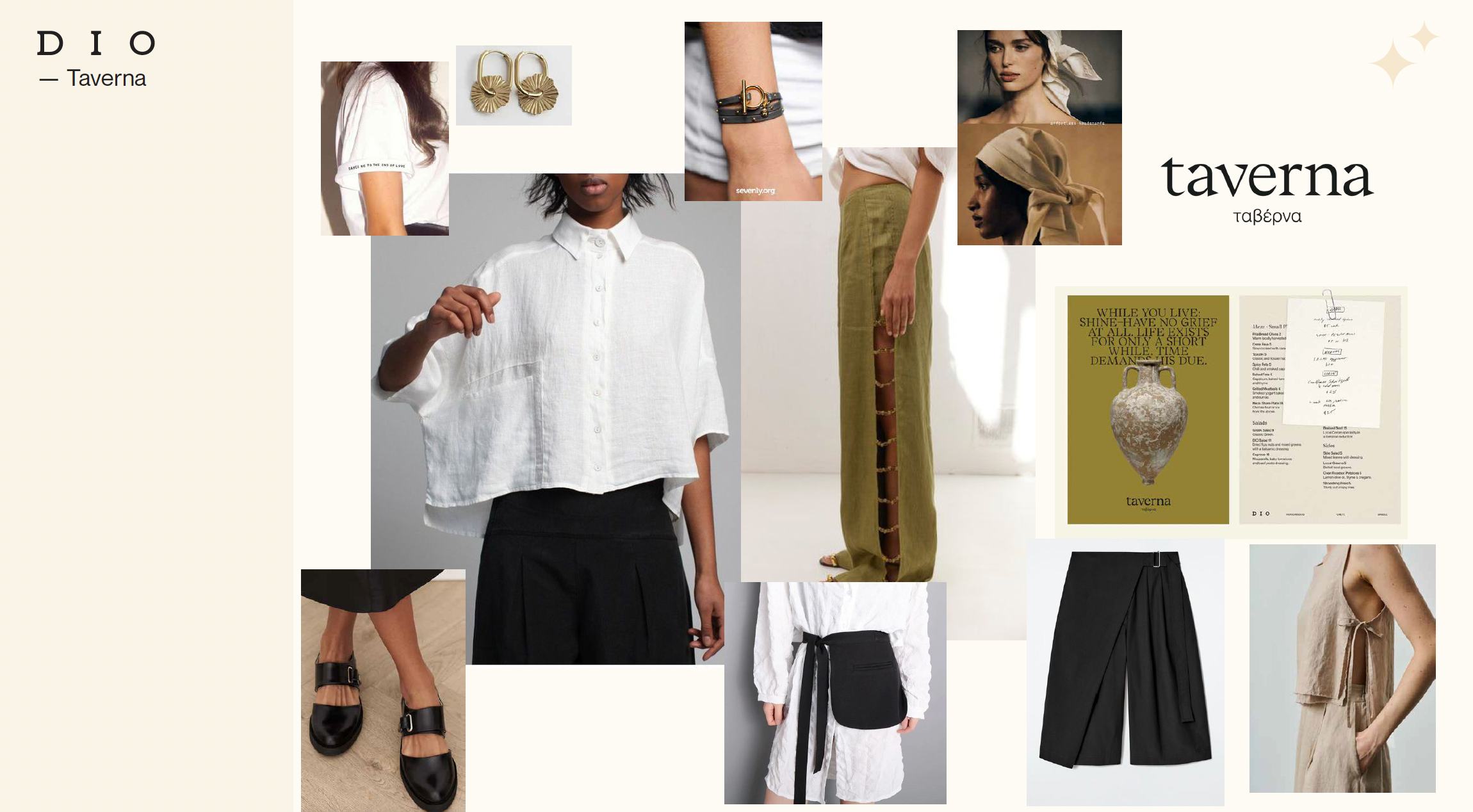 DIO Taverna uniform moodboard
