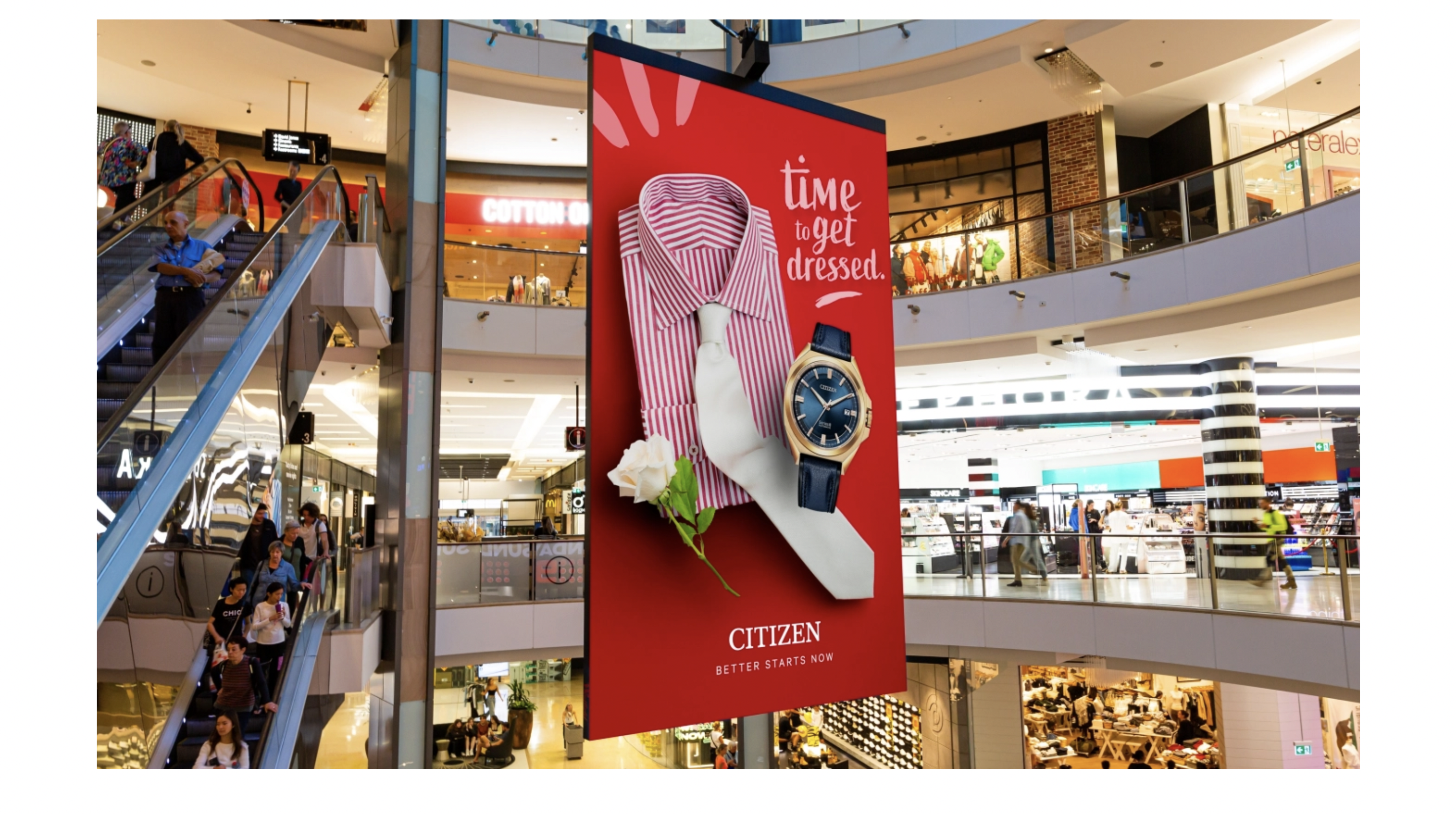 Citizen Watches Time to get dressed superscreen at Westfield
