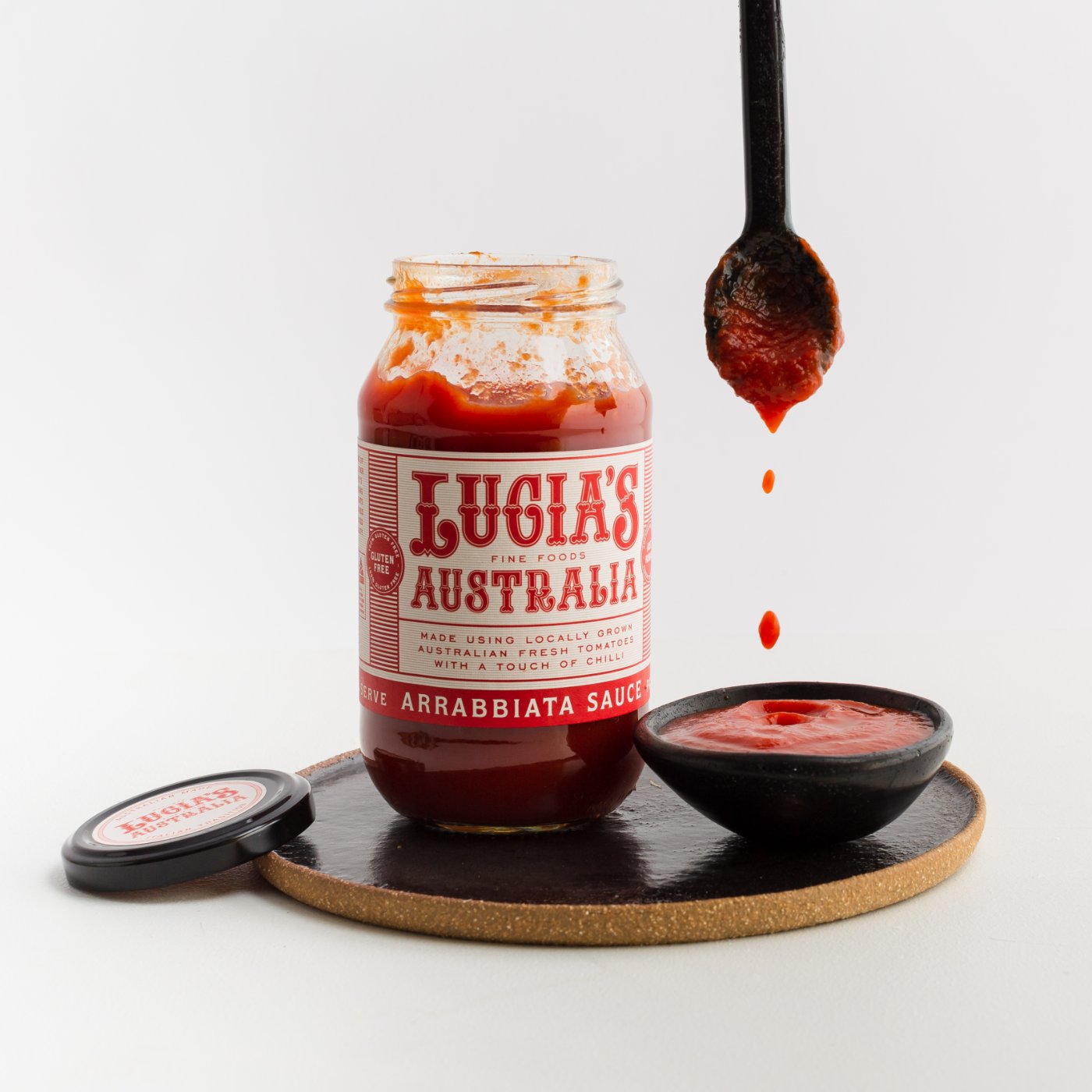 Lucia's Australia arrabbiata sauce product shot