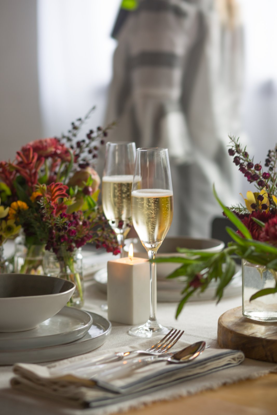 Spring lunch table setting