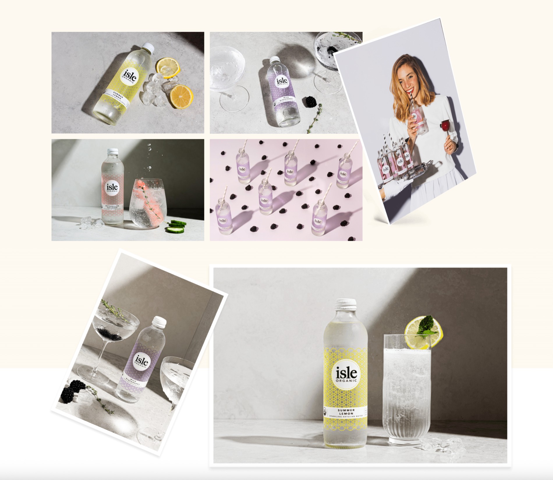 Isle Organic lifestyle collage