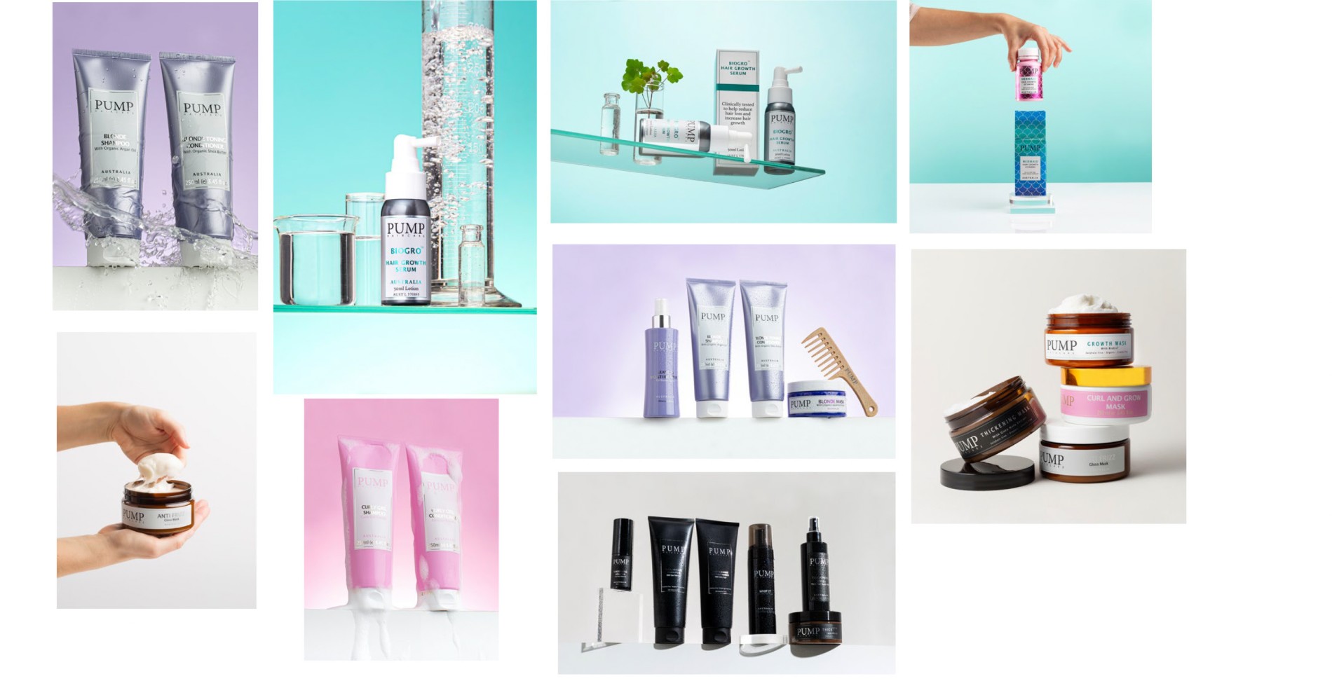 Pump Haircare product photography